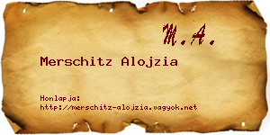Merschitz Alojzia névjegykártya